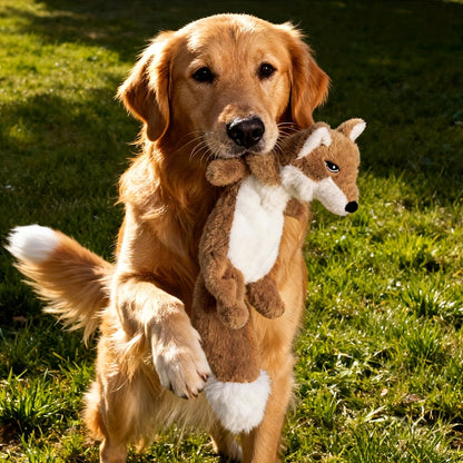 Fox Plush Dog Toy