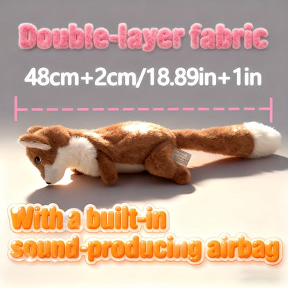 Fox Plush Dog Toy